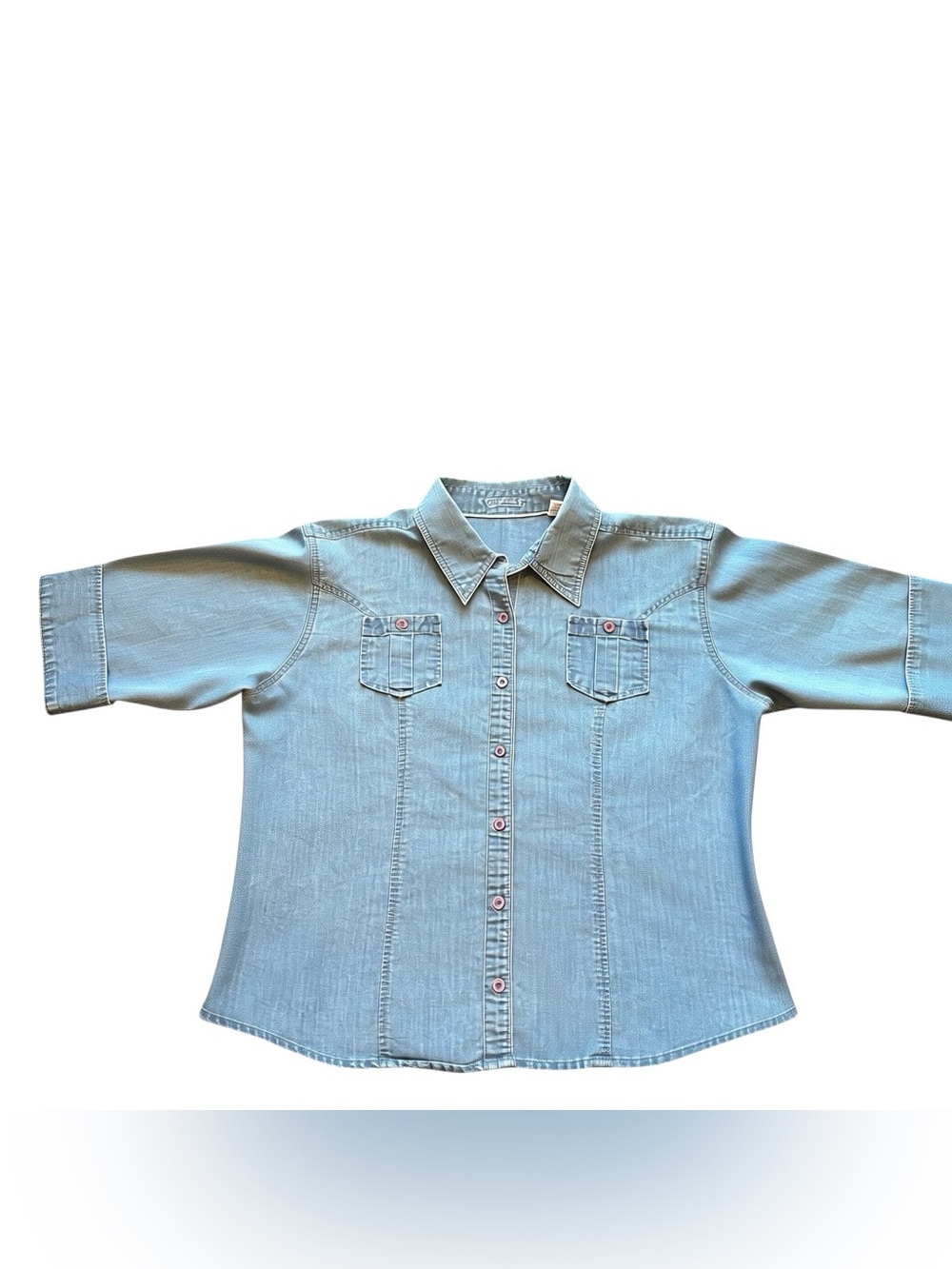 Coastal Cowgirl Chambray Shirt Western Riders Denim Top XL Prairie Ranchwear